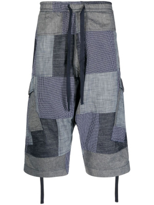 

Patchwork cropped shorts, Maharishi Patchwork cropped shorts