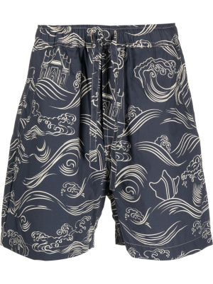 

Songkran graphic-print shorts, Maharishi Songkran graphic-print shorts