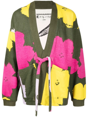 

Graphic-print front-tie jacket, Maharishi Graphic-print front-tie jacket