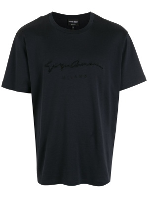 

Embroidered-logo T-shirt, Giorgio Armani Embroidered-logo T-shirt