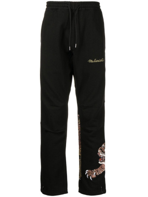 

Embroidered tiger straight-leg trousers, Maharishi Embroidered tiger straight-leg trousers