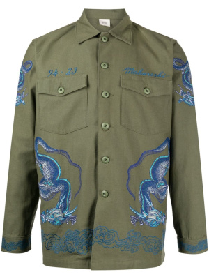 

Embroidered button-up shirt, Maharishi Embroidered button-up shirt
