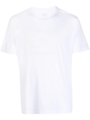 

Logo-embossed cotton T-shirt, Ea7 Emporio Armani Logo-embossed cotton T-shirt