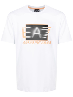 

Logo-print short-sleeved T-shirt, Ea7 Emporio Armani Logo-print short-sleeved T-shirt