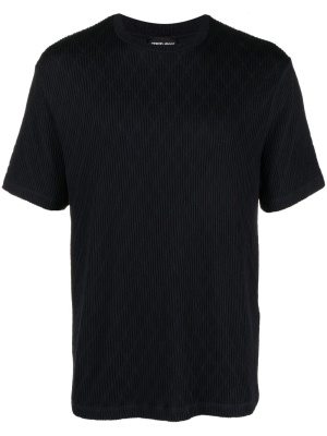 

Crew-neck ribbed-knit T-shirt, Giorgio Armani Crew-neck ribbed-knit T-shirt