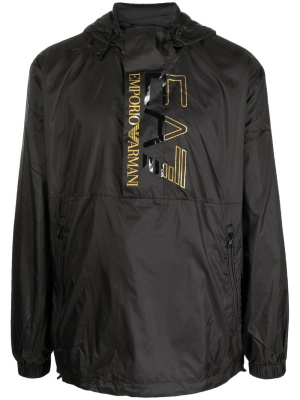 

Logo-print hooded jacket, Ea7 Emporio Armani Logo-print hooded jacket