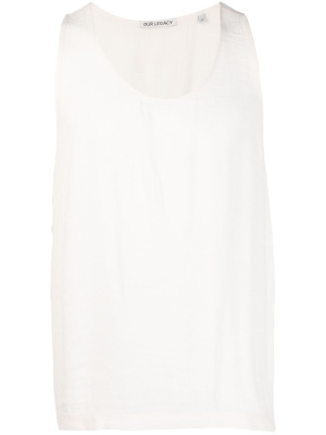 

Crepe-texture U-neck tank top, OUR LEGACY Crepe-texture U-neck tank top