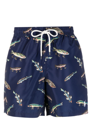 

Animal-print drawstring swim shorts, Polo Ralph Lauren Animal-print drawstring swim shorts