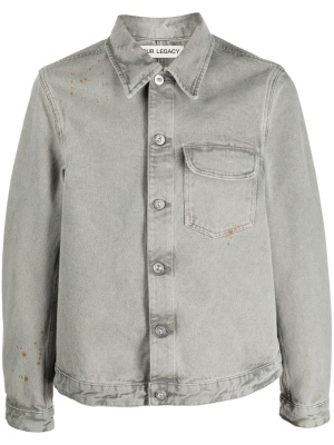 

Flap-pocket button-up denim jacket, OUR LEGACY Flap-pocket button-up denim jacket