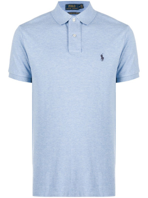 

Blue Embroidered Motif Polo Shirt, Polo Ralph Lauren Blue Embroidered Motif Polo Shirt