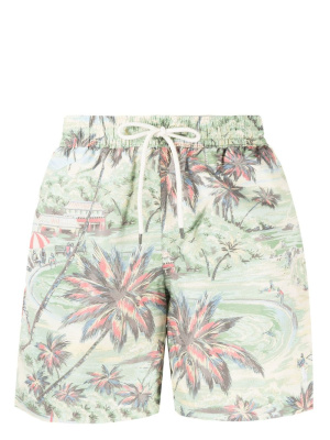 

Hawaiian-print swim shorts, Polo Ralph Lauren Hawaiian-print swim shorts