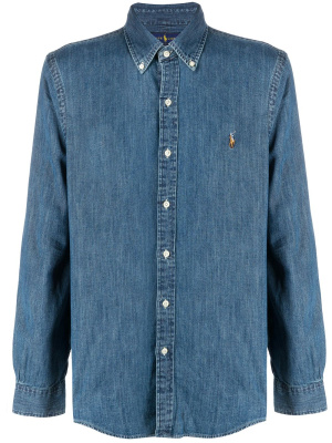 

Button-down logo denim shirt, Polo Ralph Lauren Button-down logo denim shirt