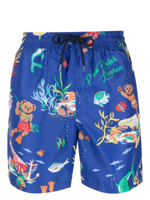 

Traveler graphic-print swim shorts, Polo Ralph Lauren Traveler graphic-print swim shorts