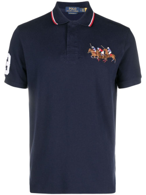 

Embroidered-pony cotton polo shirt, Polo Ralph Lauren Embroidered-pony cotton polo shirt