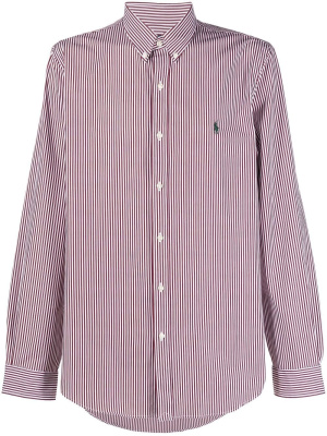

Embroidered-logo striped shirt, Polo Ralph Lauren Embroidered-logo striped shirt