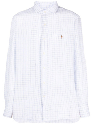 

Lined check-print long-sleeved shirt, Polo Ralph Lauren Lined check-print long-sleeved shirt