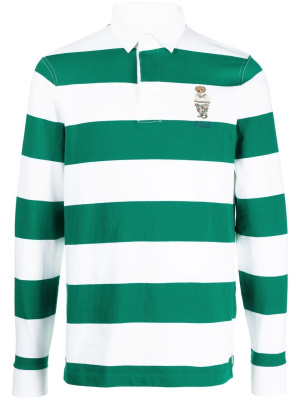 

Striped logo-embroidered rugby shirt, Polo Ralph Lauren Striped logo-embroidered rugby shirt