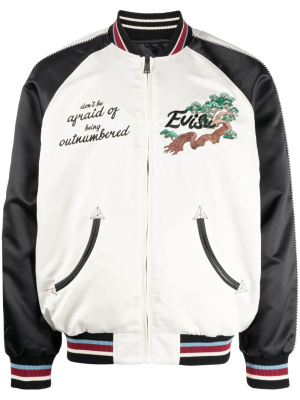 

Embroidered-logo bomber jacket, EVISU Embroidered-logo bomber jacket