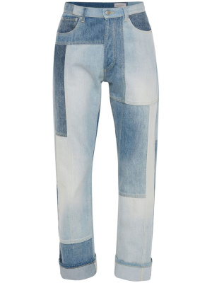 

Patchwork-design jeans, Alexander McQueen Patchwork-design jeans