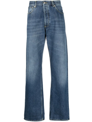 

Appliqué-detail straight-leg jeans, Alexander McQueen Appliqué-detail straight-leg jeans