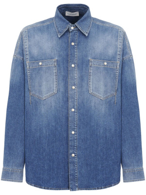 

Dart-detail denim shirt, Alexander McQueen Dart-detail denim shirt