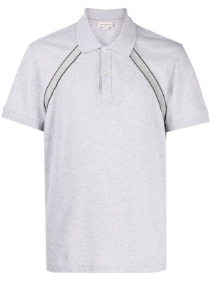 

Logo-tape cotton polo shirt, Alexander McQueen Logo-tape cotton polo shirt