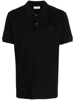 

Skull-patch polo shirt, Alexander McQueen Skull-patch polo shirt