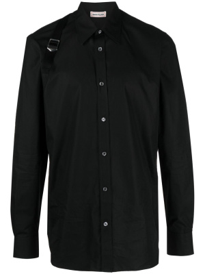 

Buckle-detail cotton shirt, Alexander McQueen Buckle-detail cotton shirt