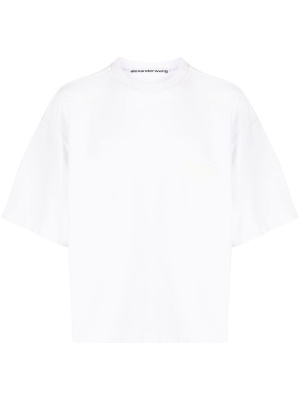 

Embroidered-motif cotton t-shirt, Alexander Wang Embroidered-motif cotton t-shirt