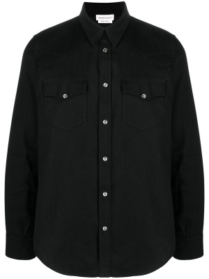 

Selvedge-tape denim shirt, Alexander McQueen Selvedge-tape denim shirt