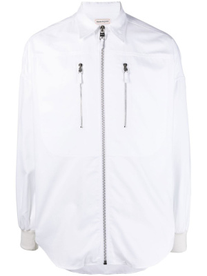 

Zip-up long-sleeve shirt, Alexander McQueen Zip-up long-sleeve shirt