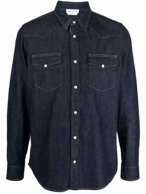 

Denim button-up shirt, Alexander McQueen Denim button-up shirt