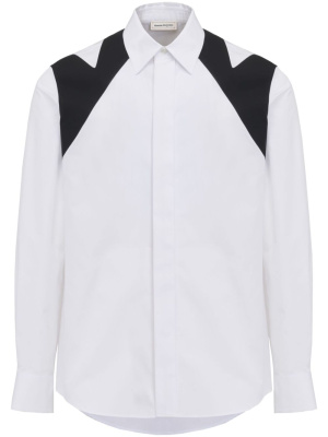 

Contrast-shoulder cotton shirt, Alexander McQueen Contrast-shoulder cotton shirt
