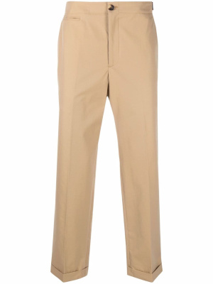 

Logo tape slim-fit chinos, Alexander McQueen Logo tape slim-fit chinos