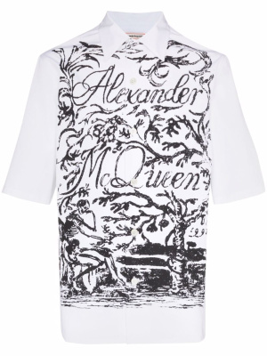 

Logo-print shirt, Alexander McQueen Logo-print shirt