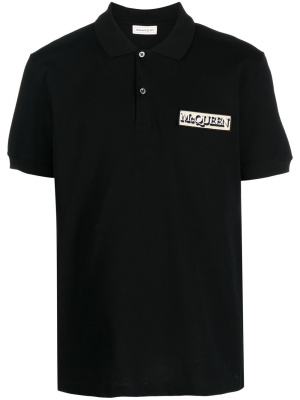 

Logo-patch polo shirt, Alexander McQueen Logo-patch polo shirt