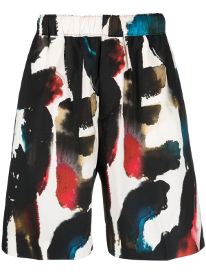 

Logo-print straight-leg shorts, Alexander McQueen Logo-print straight-leg shorts