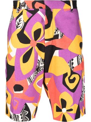 

Graphic-print cotton shorts, Moschino Graphic-print cotton shorts