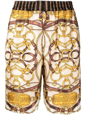 

Teddy-print silk shorts, Moschino Teddy-print silk shorts