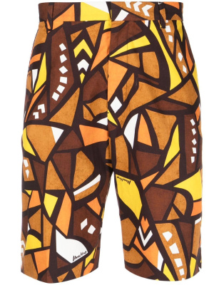 

Mosaic-print tailored shorts, Moschino Mosaic-print tailored shorts