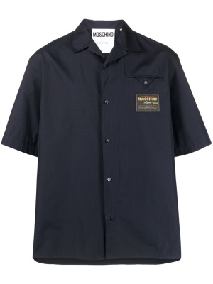 

Logo-patch cotton utility shirt, Moschino Logo-patch cotton utility shirt