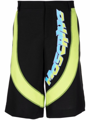 

Logo-print tailored shorts, Moschino Logo-print tailored shorts