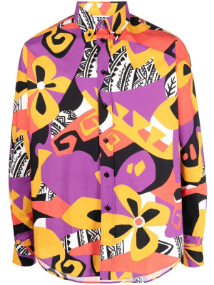 

Floral-print long-sleeve shirt, Moschino Floral-print long-sleeve shirt