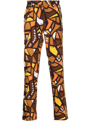 

Mosaic-print tailored trousers, Moschino Mosaic-print tailored trousers