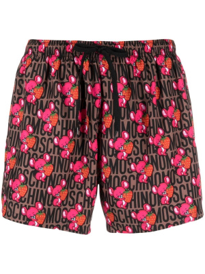 

Logo drawstring swim shorts, Moschino Logo drawstring swim shorts