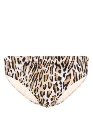 

Leopard-print logo-lettering swimming trunks, Moschino Leopard-print logo-lettering swimming trunks