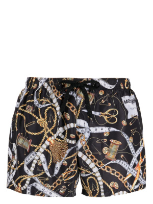 

Graphic-print drawstring swim shorts, Moschino Graphic-print drawstring swim shorts