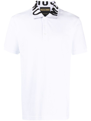 

Intarsia-logo cotton polo shirt, Moschino Intarsia-logo cotton polo shirt