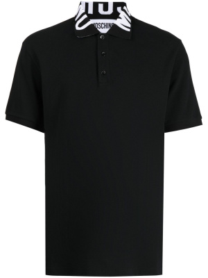 

Logo-embroidered cotton polo shirt, Moschino Logo-embroidered cotton polo shirt