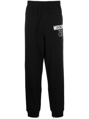 

Smile logo cotton track trousers, Moschino Smile logo cotton track trousers